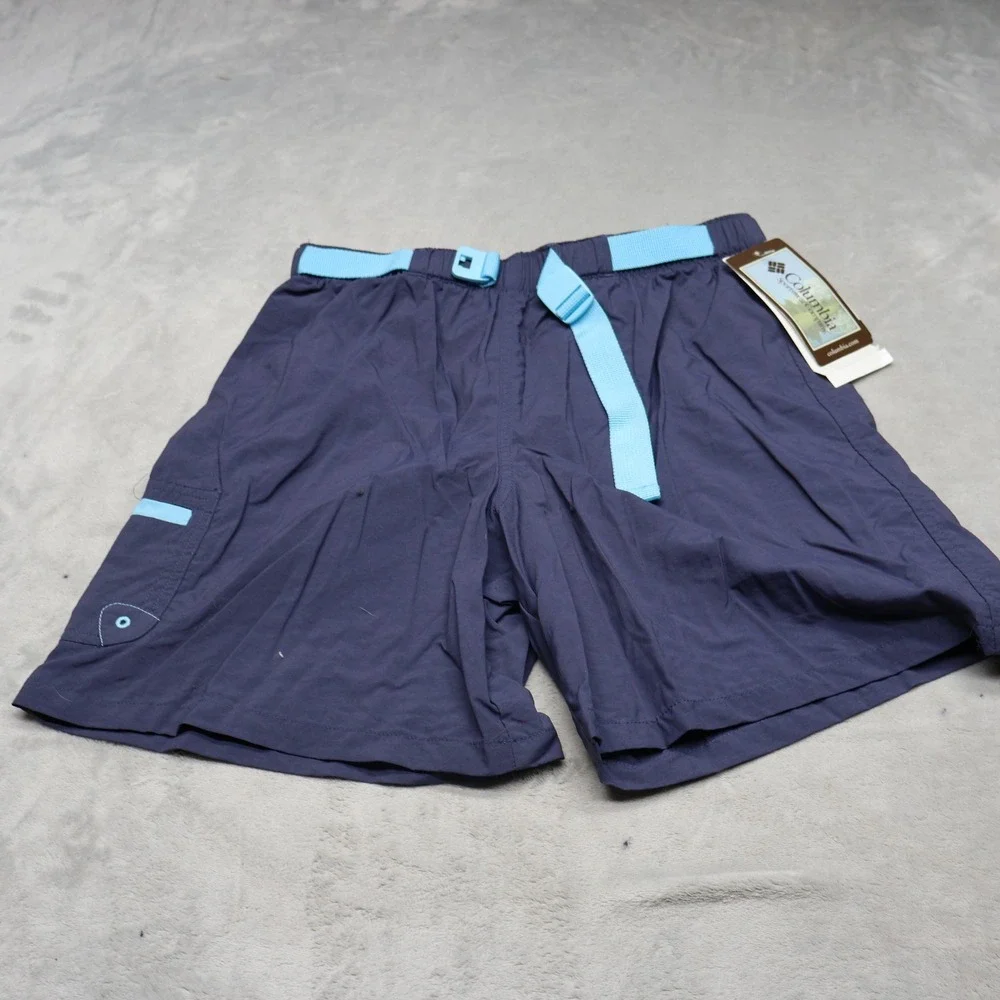 Columbia Short Girls Large Blue Lilly Valley Water Outdoor Summer Sporty $22 NEW